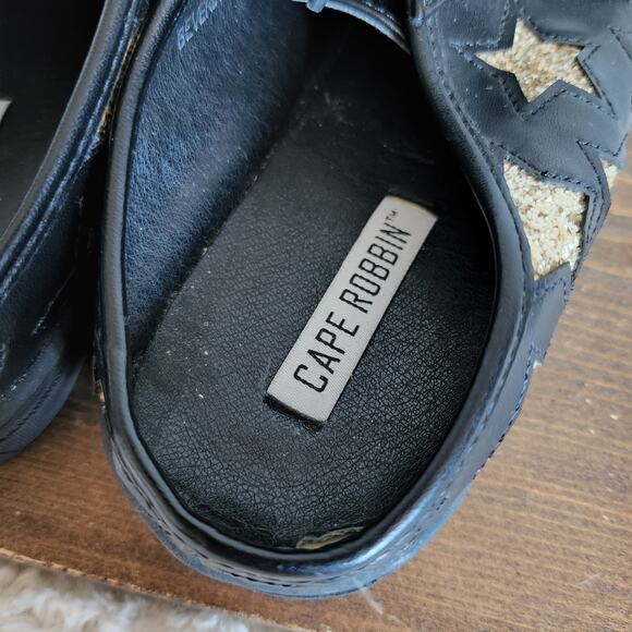 Cape Robbin Beverly2 Slip On Sneakers Black Gold Star Size 10 - Picture 7 of 10